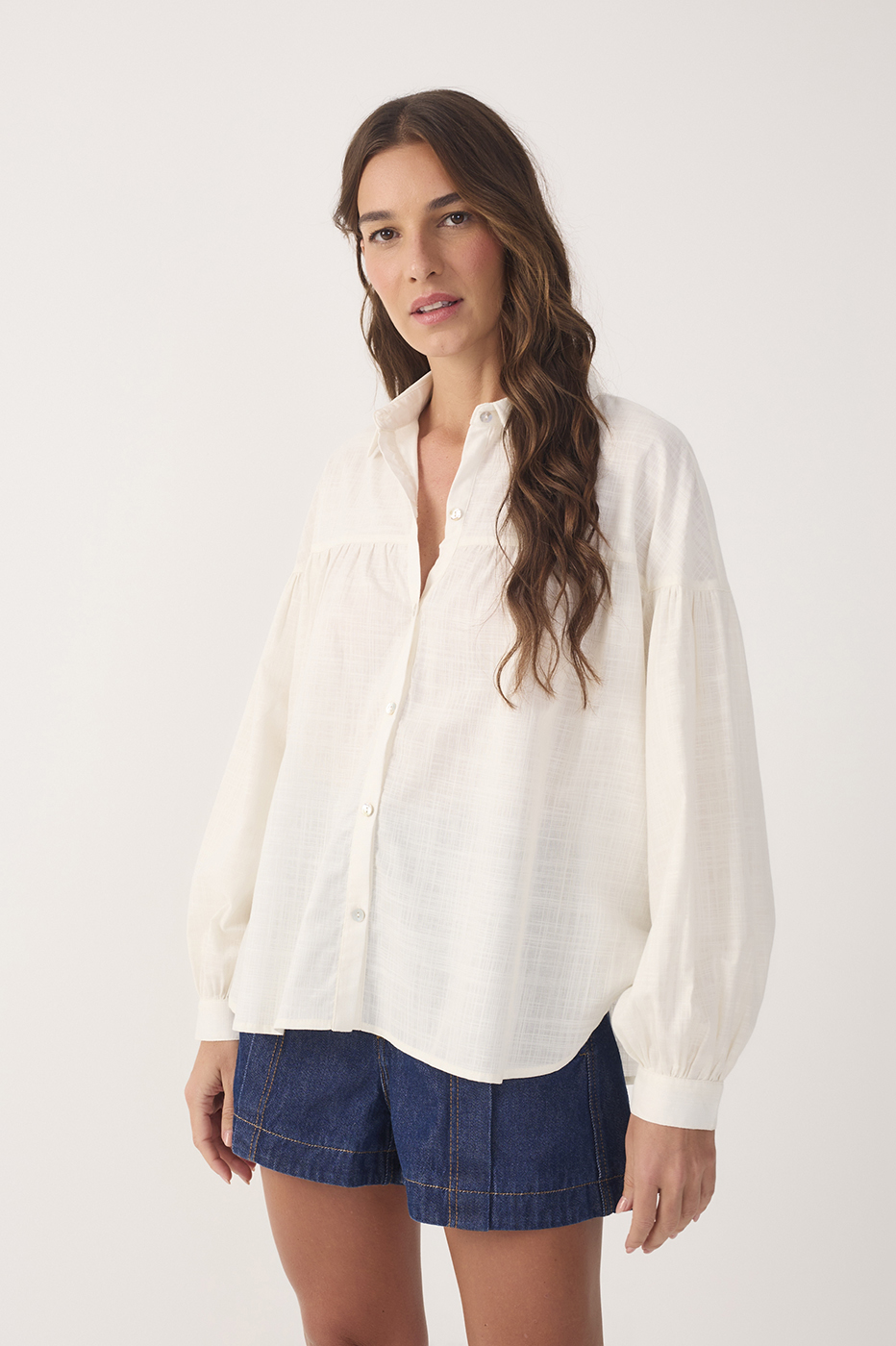 Cotton Dropped Shoulder Shirt_6