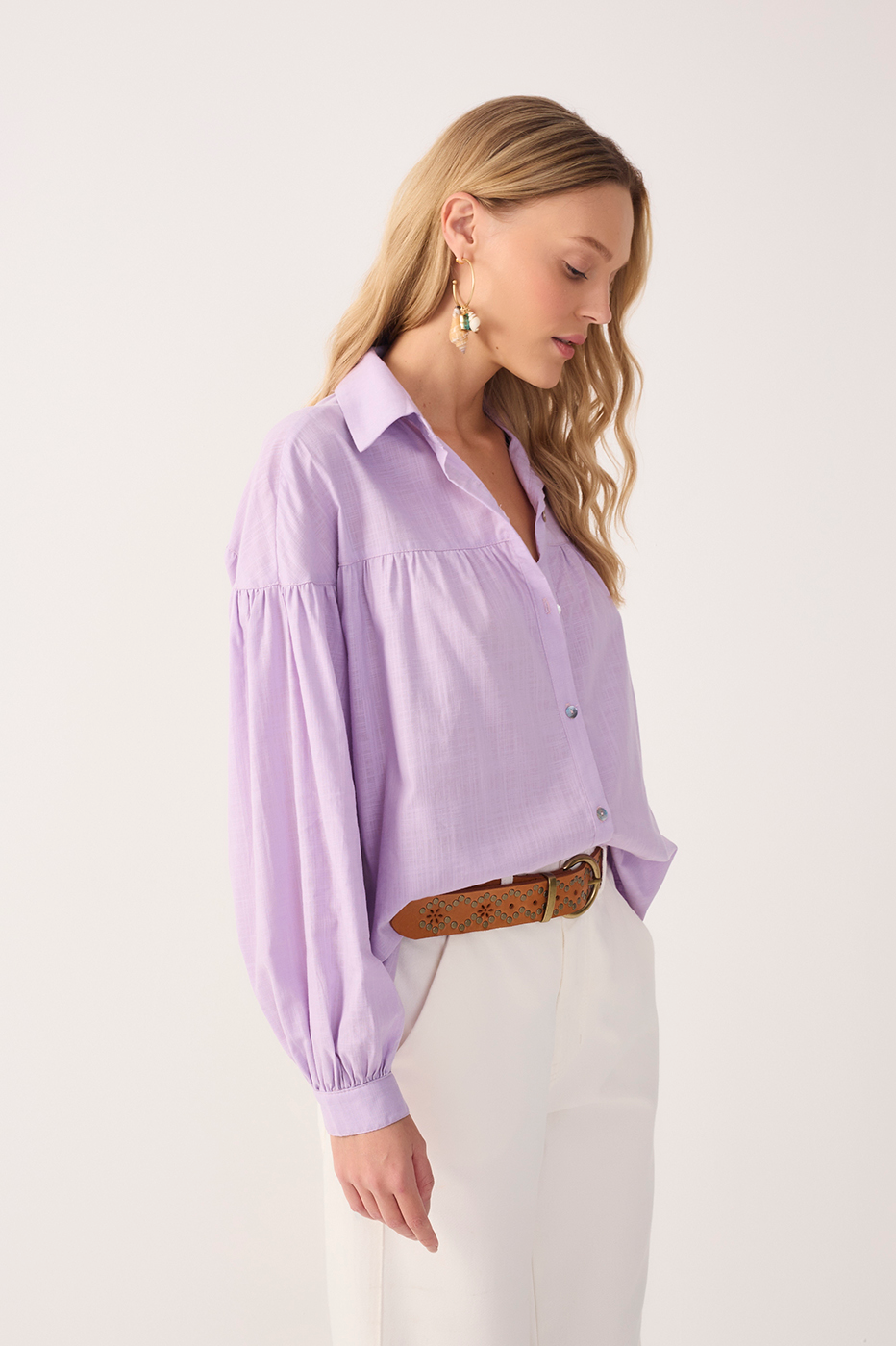 Cotton Dropped Shoulder Shirt_3