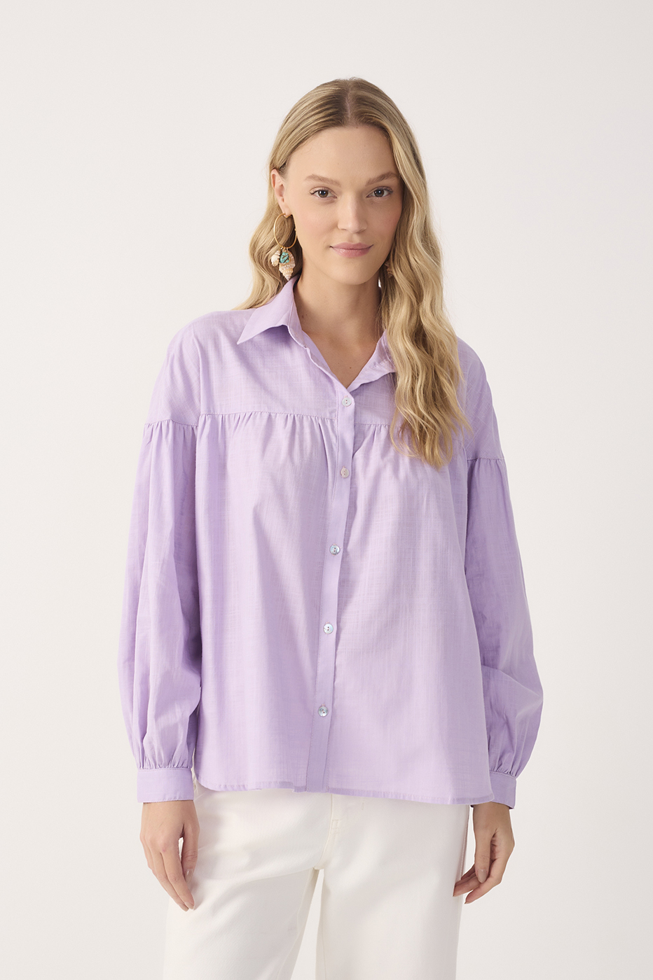 Cotton Dropped Shoulder Shirt_5