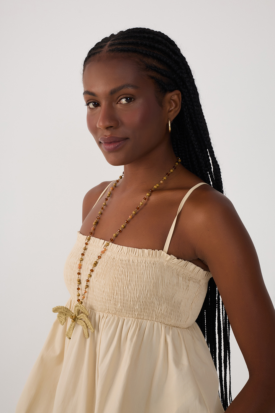 Flowy Smocked Bust Top