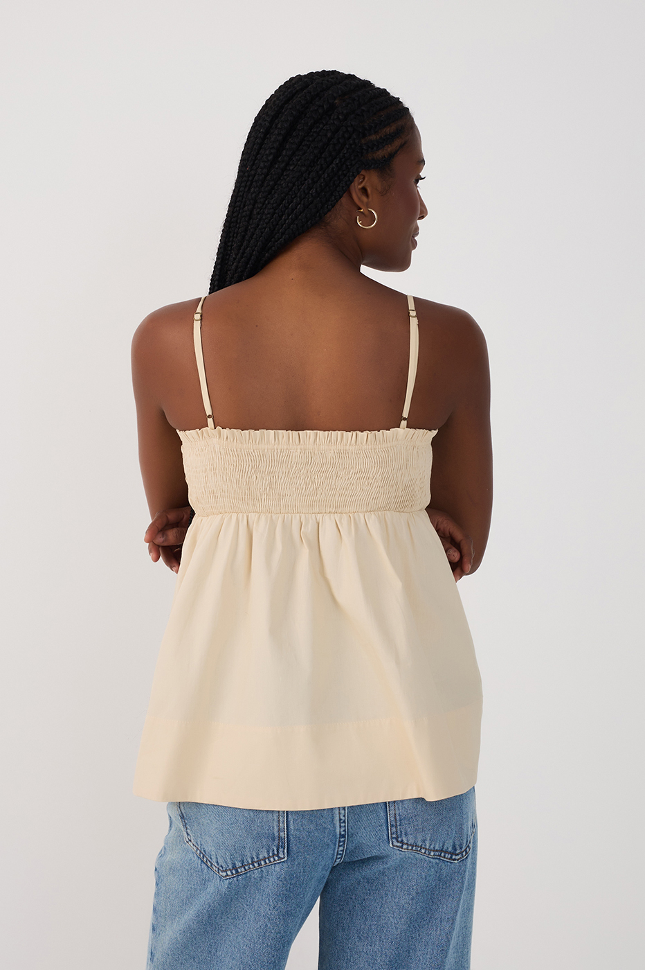 Flowy Smocked Bust Top