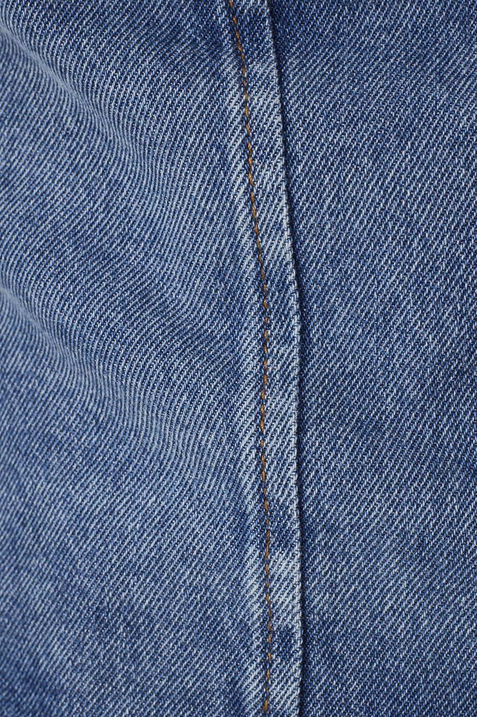 Denim Unique Front Vest Blouse