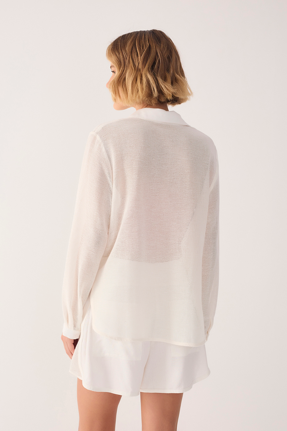 Detailed Linen Shirt with Canvas