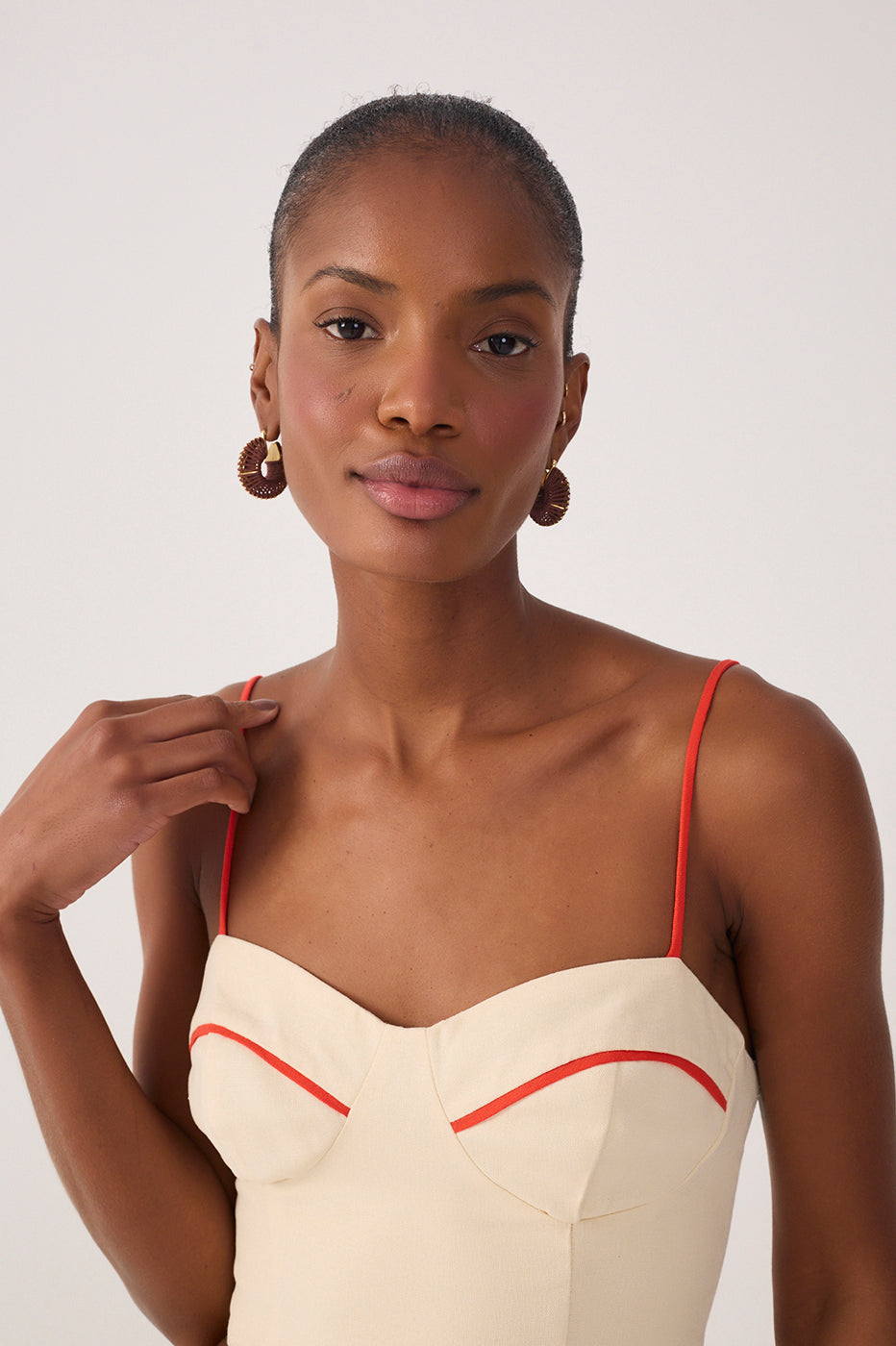 Linen Piped Cutouts Top_4