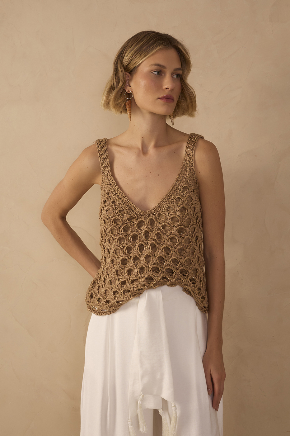 Summer Lurex Knit Top