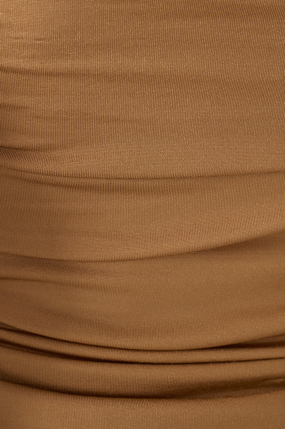 Beige Strapless Ruched Blouse_6
