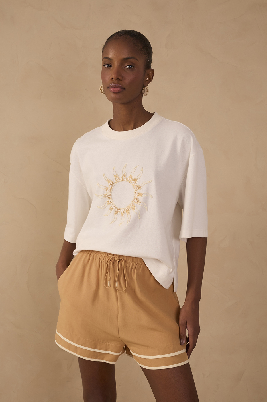 Embroidered Sun T-shirt_1