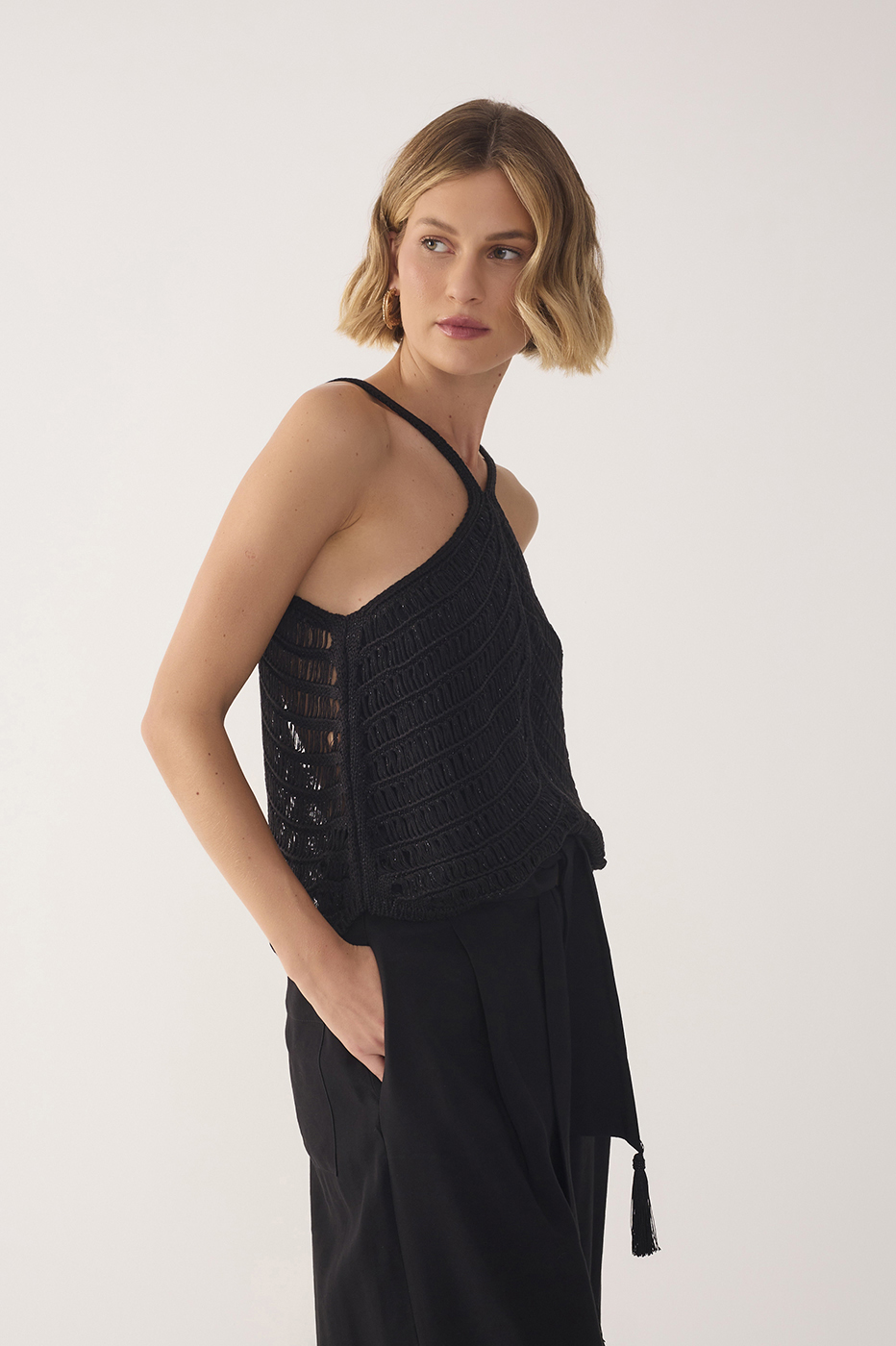 Resort Lurex Knit Blouse