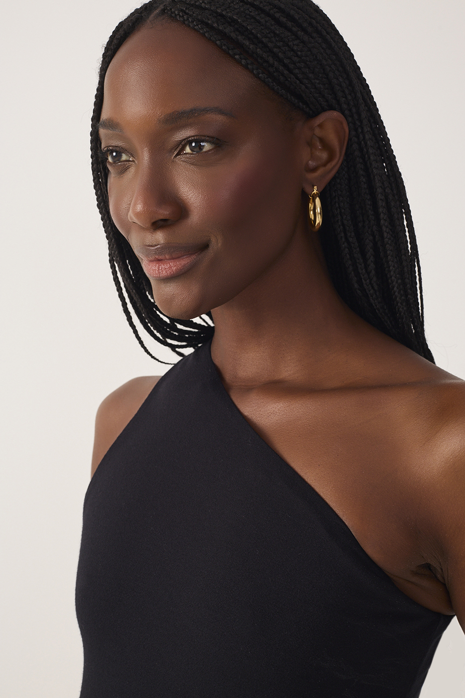 One-Shoulder Crepe Knit Blouse_5