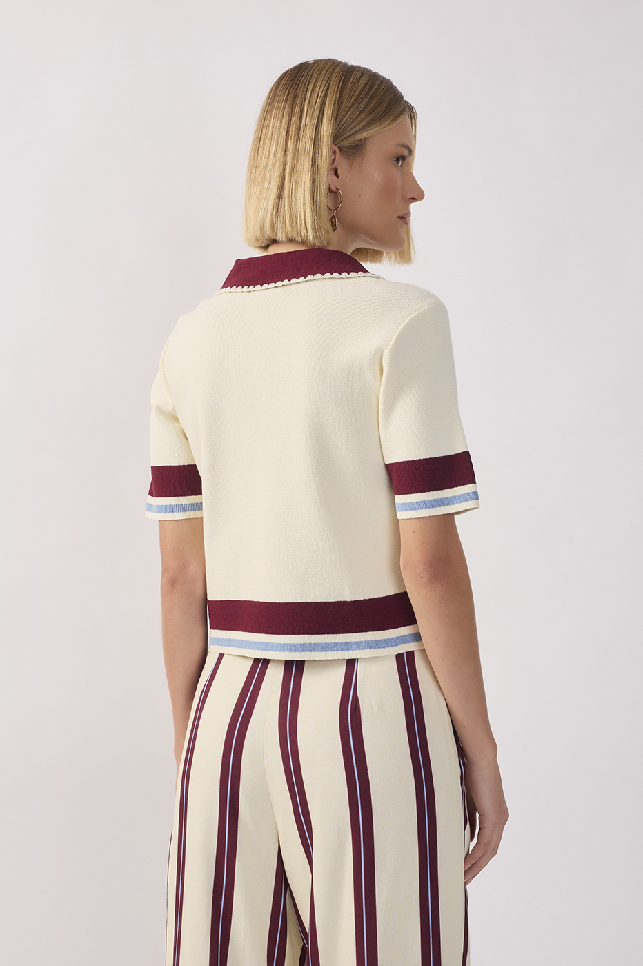 Do Nothing Embroidered Tricot Polo Shirt_5