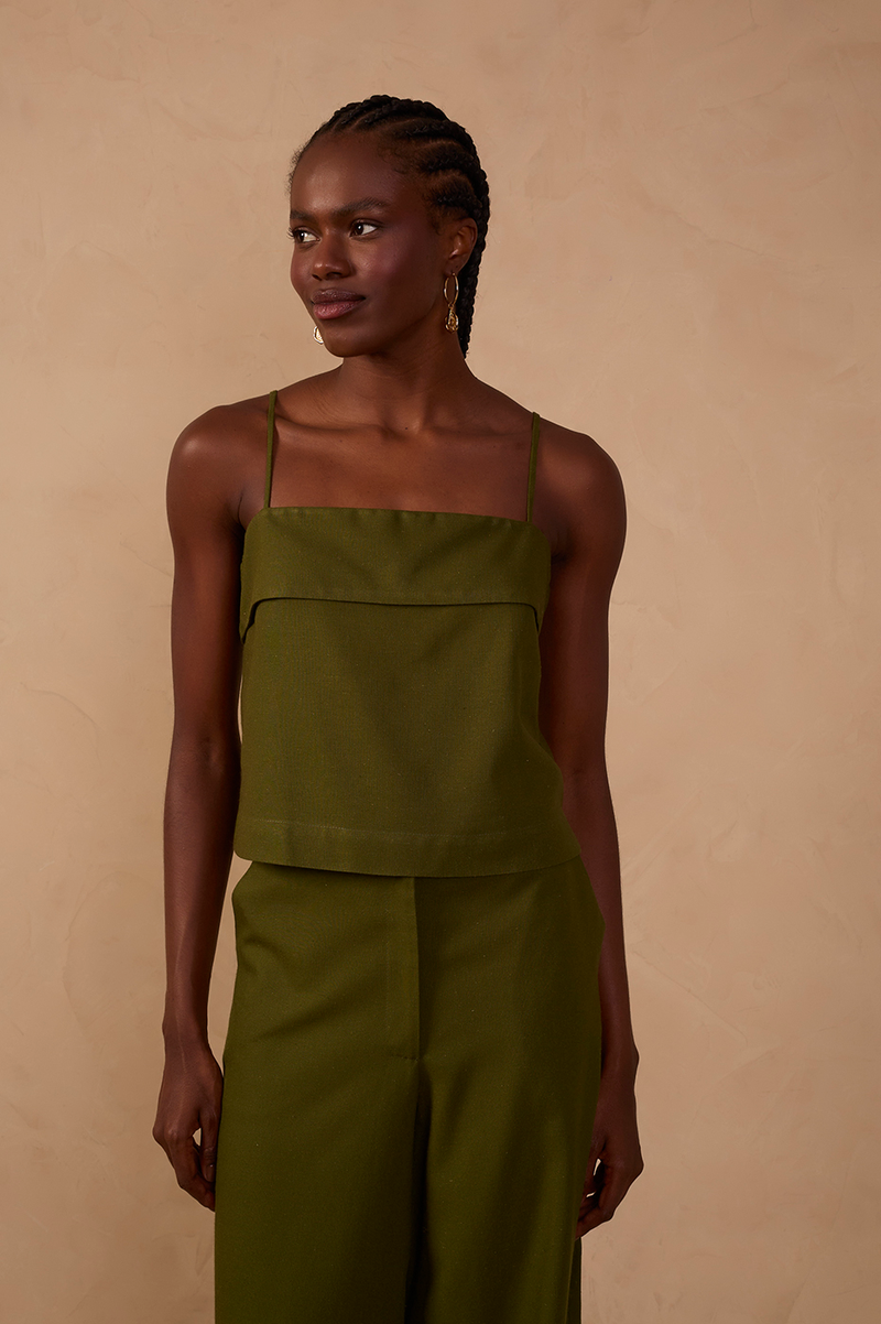 Square-Neck Linen Tank Top_1