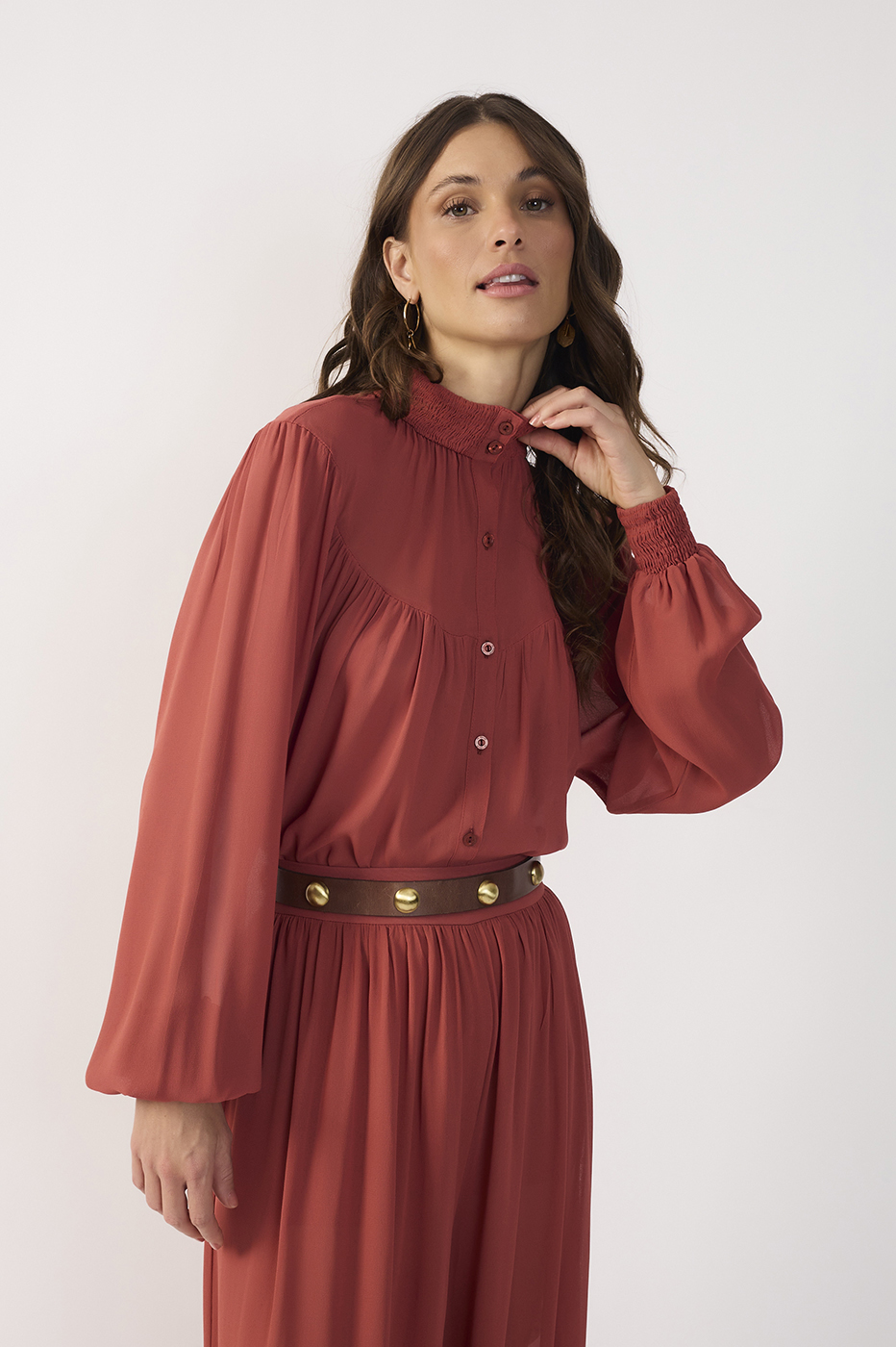 Ggt Elasticated Collar Blouse_3