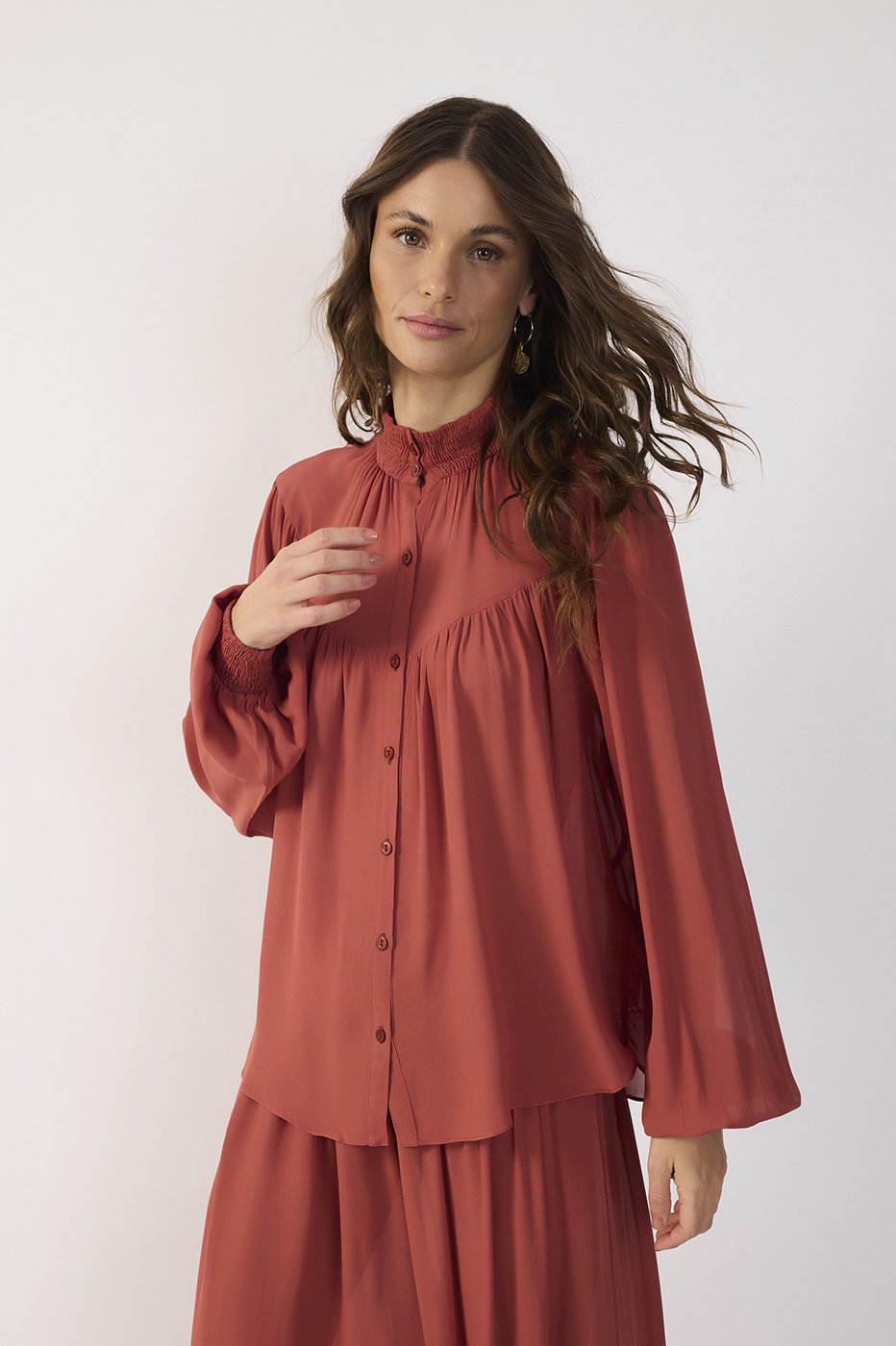 Ggt Elasticated Collar Blouse_6