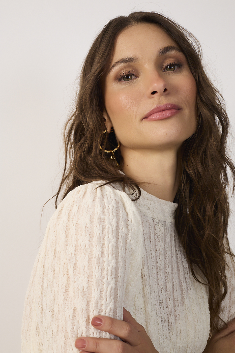 Lace High Neck Blouse_5