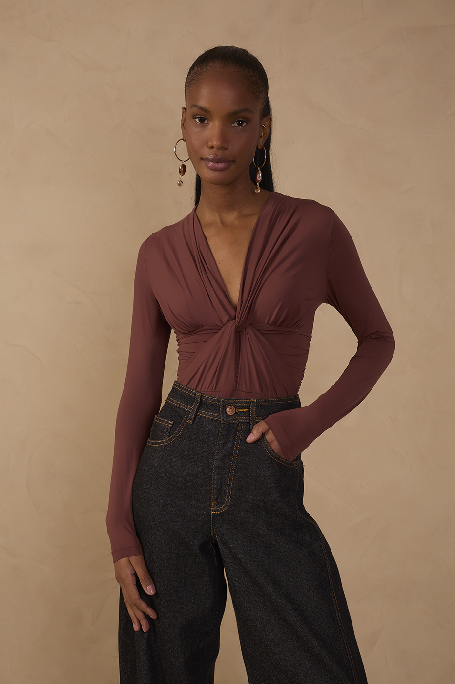 Twisted Jersey Bodysuit_1