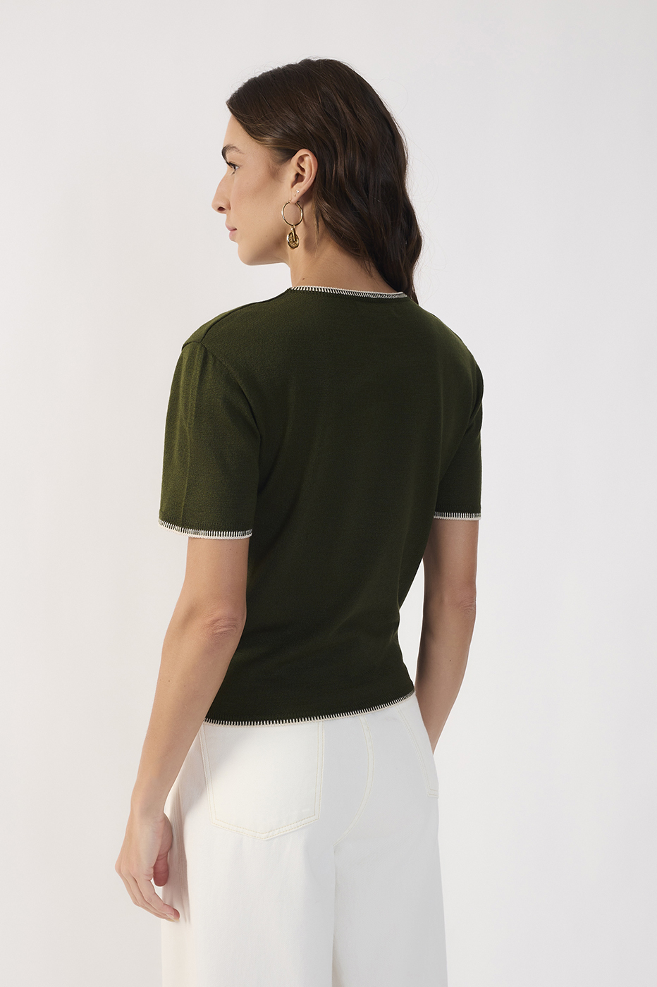 Tricot Embroidered Detail Blouse_6