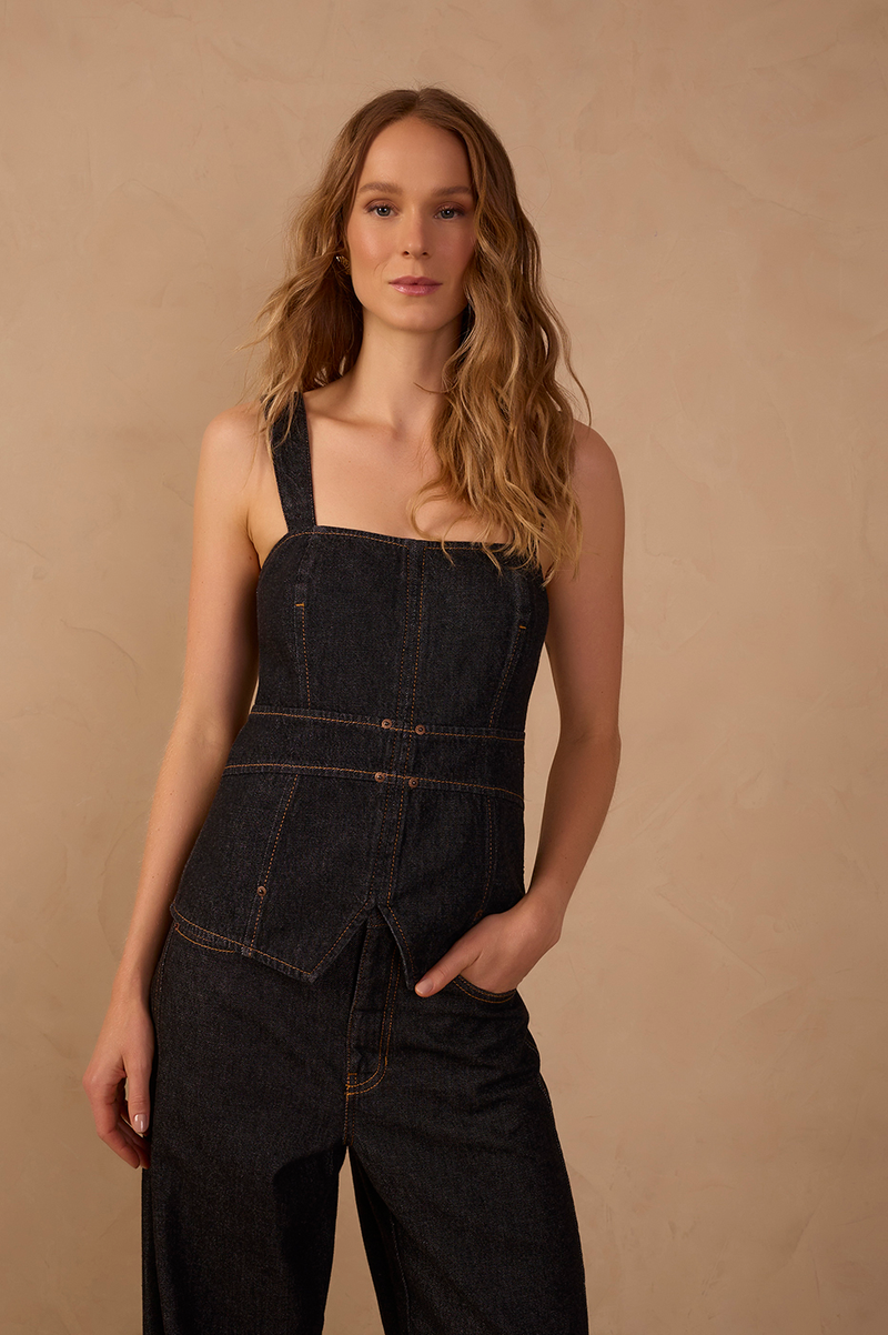 Strapless Denim Top_1