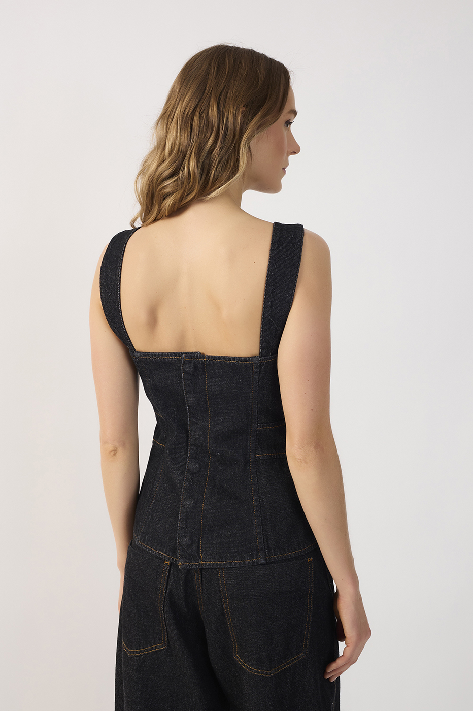 Strapless Denim Top_5