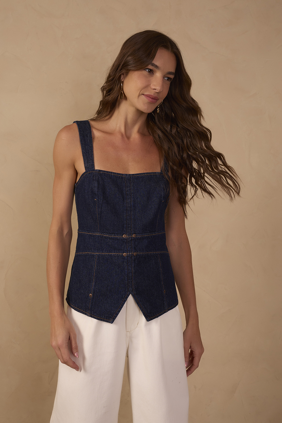 Jeans Blue Pespontos Blouse_1