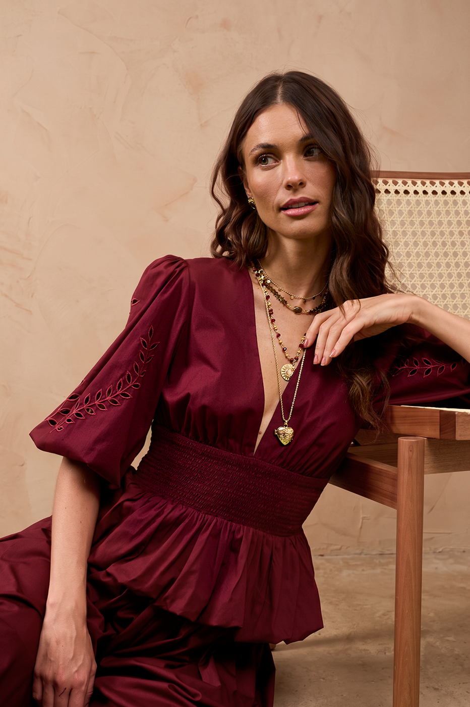 Embroidered Peplum Blouse_0