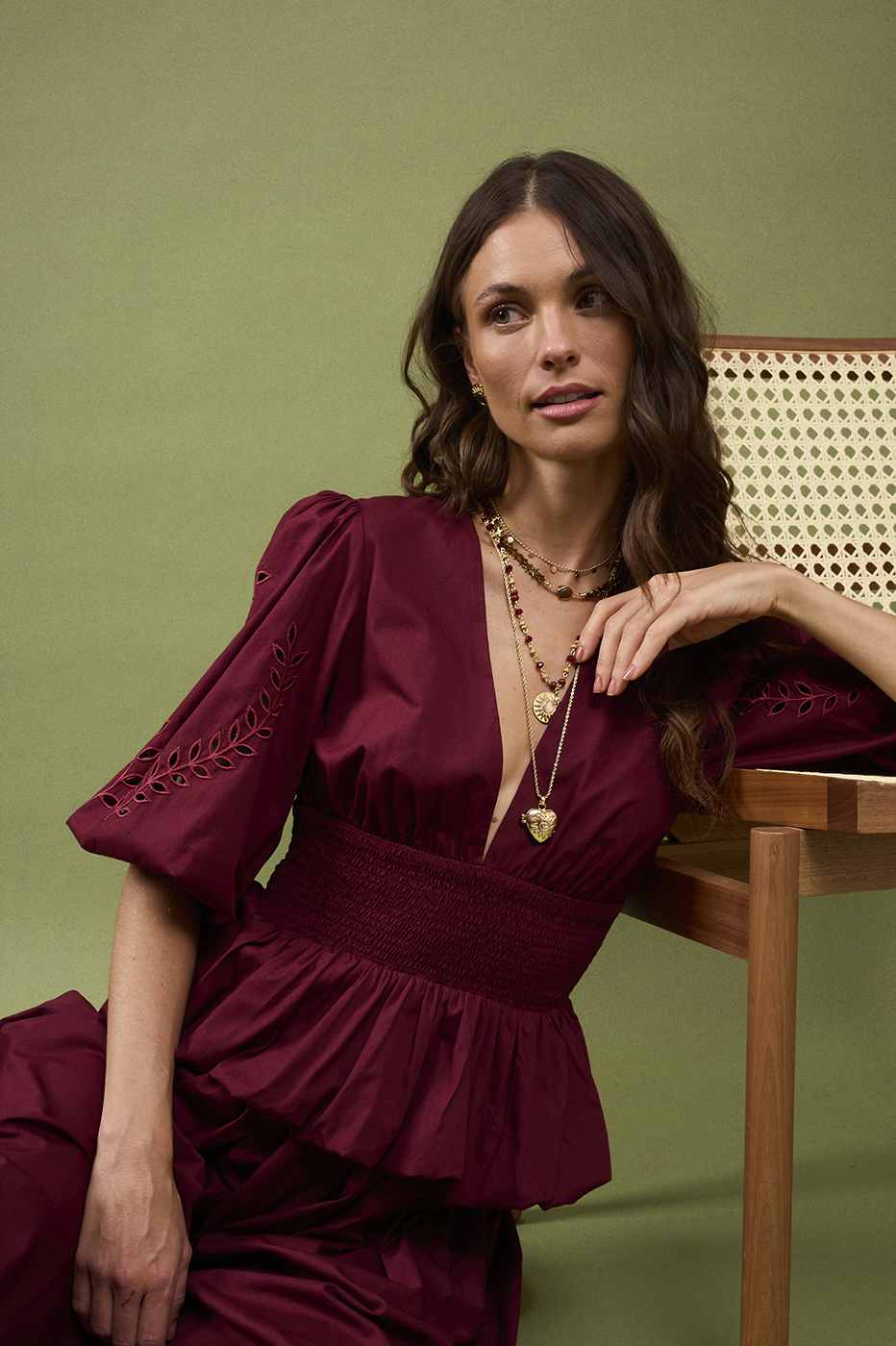 Embroidered Peplum Blouse_1