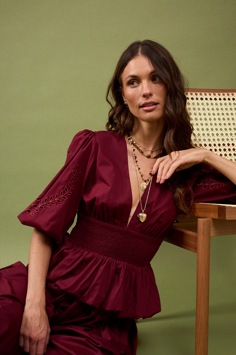 Embroidered Peplum Blouse_1