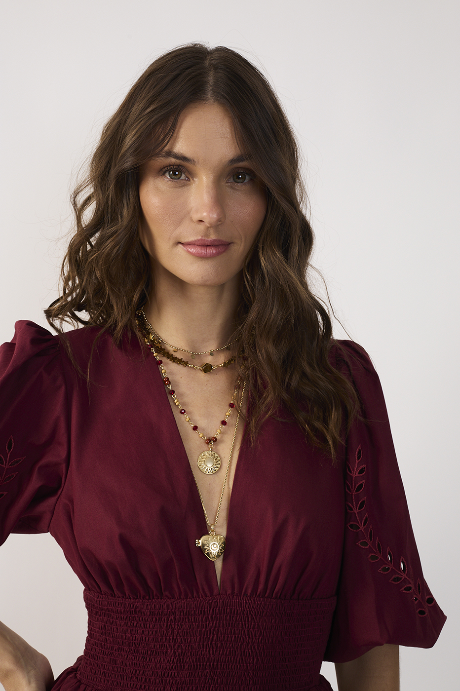 Embroidered Peplum Blouse_4