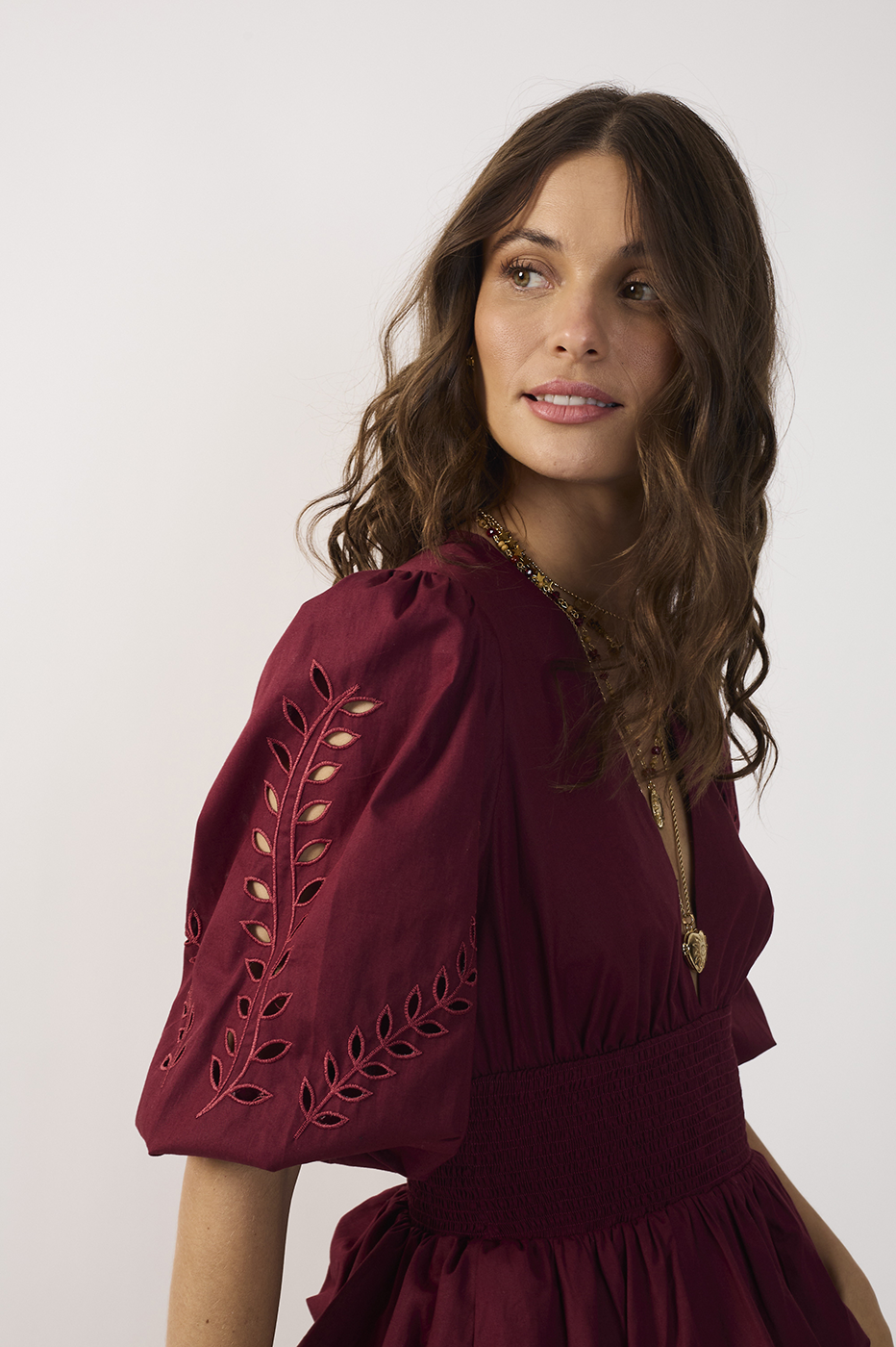 Embroidered Peplum Blouse_5