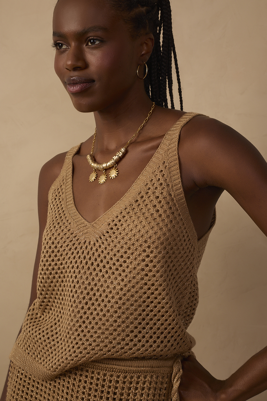 Lurex Mesh Knit Top_1