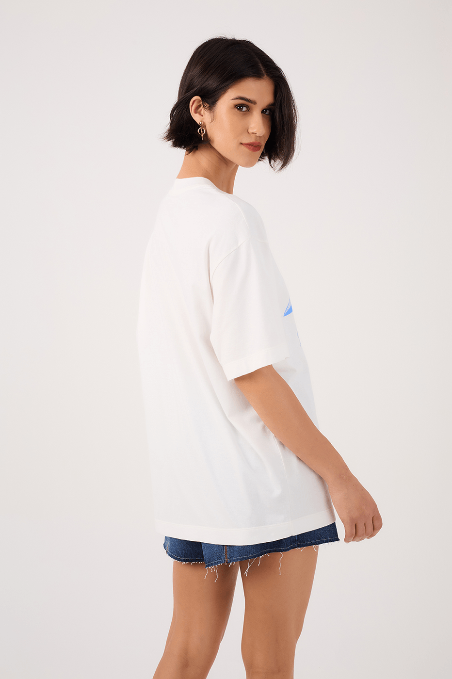 Off-White Silk "Enjoy the Peace" T-Shirt