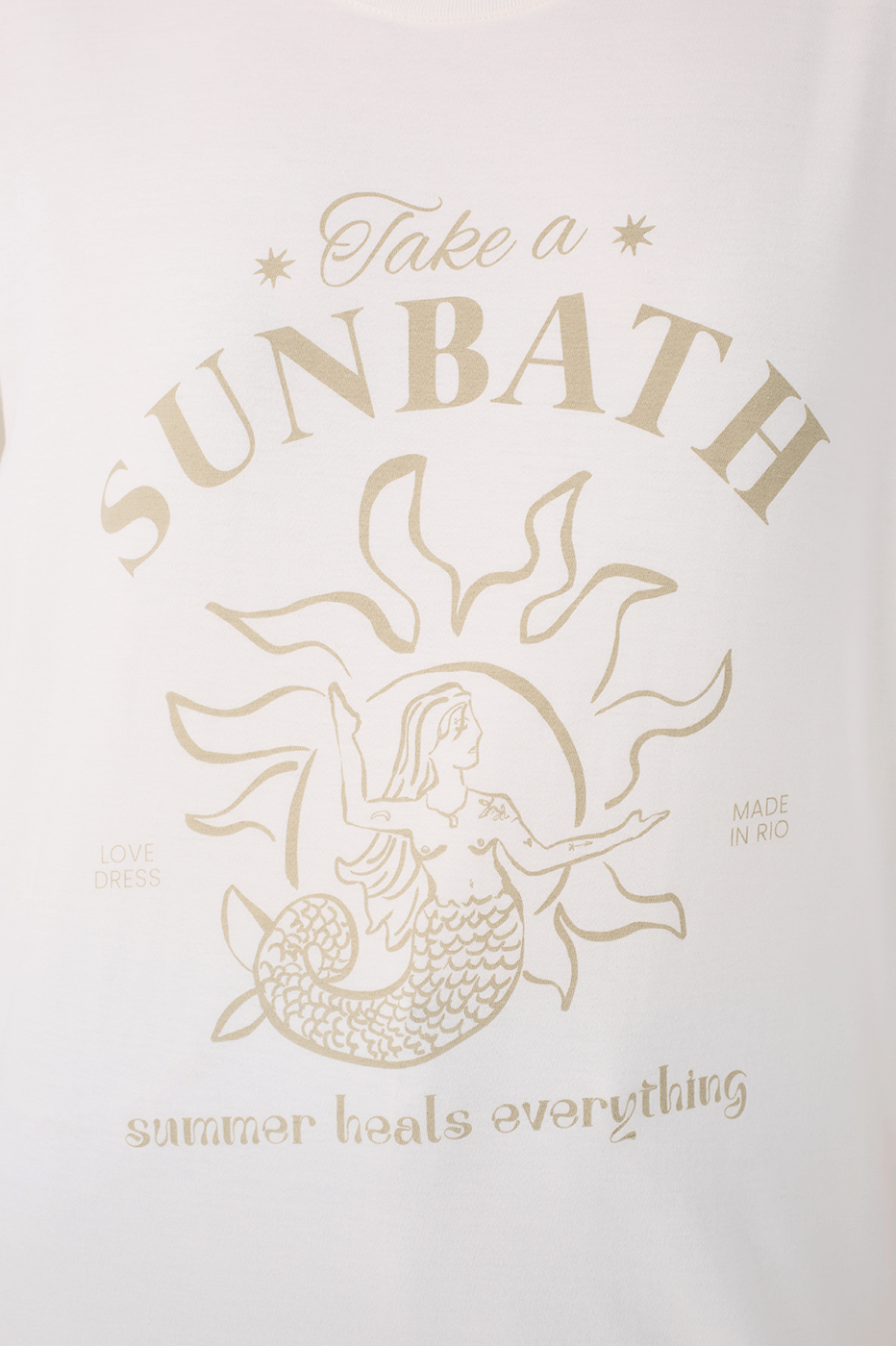 Off-White Silk "Sunbath" T-Shirt