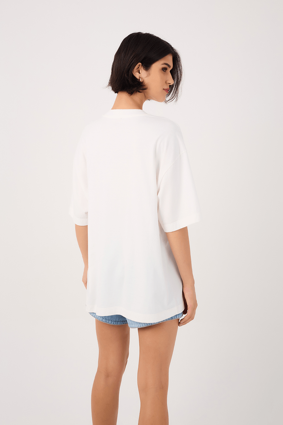 Off-White Silk "Sunbath" T-Shirt