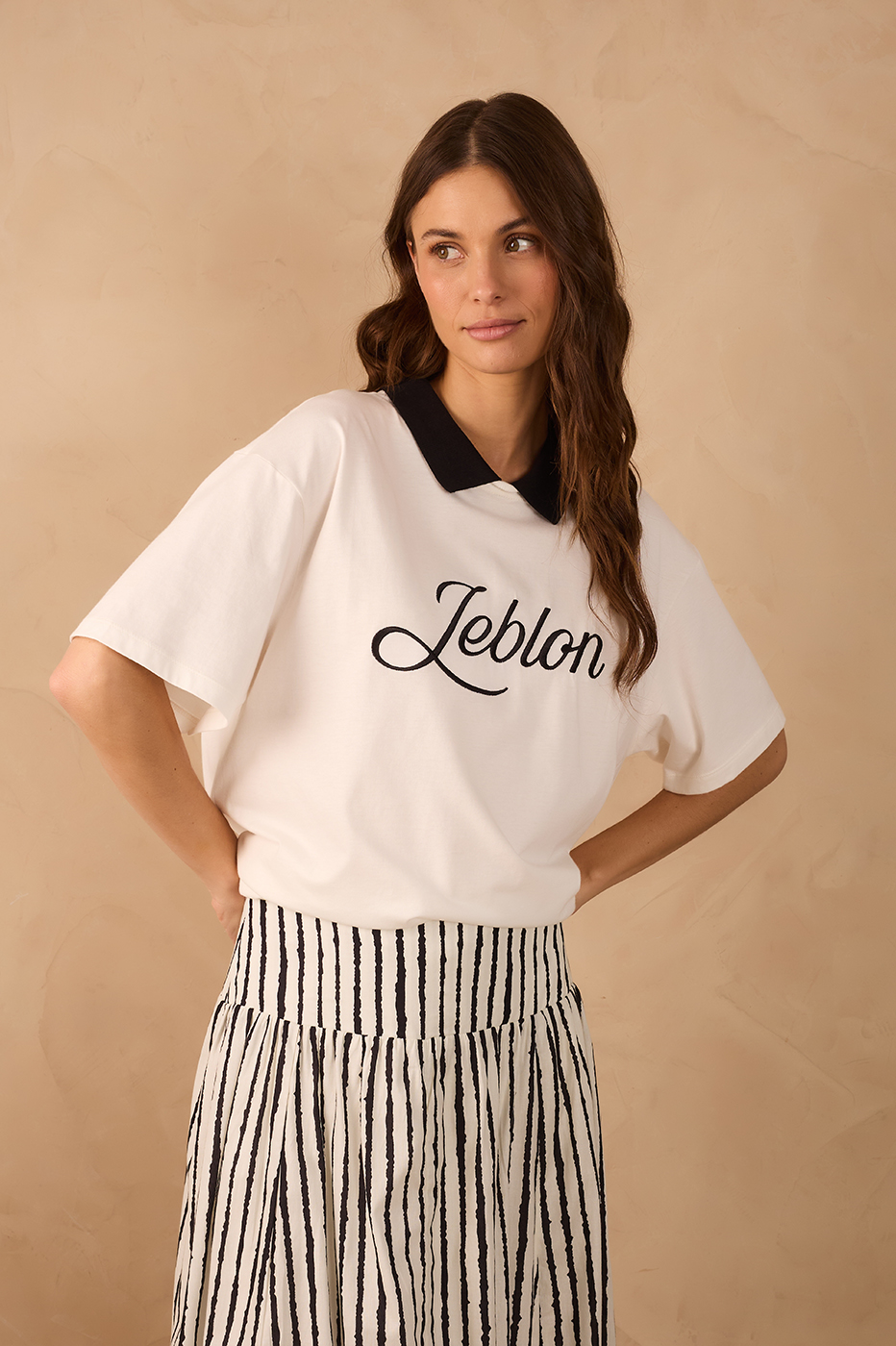 Off-White Leblon Embroidered Collared T-Shirt