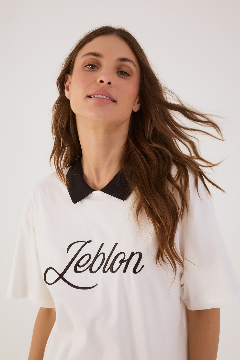Off-White Leblon Embroidered Collared T-Shirt