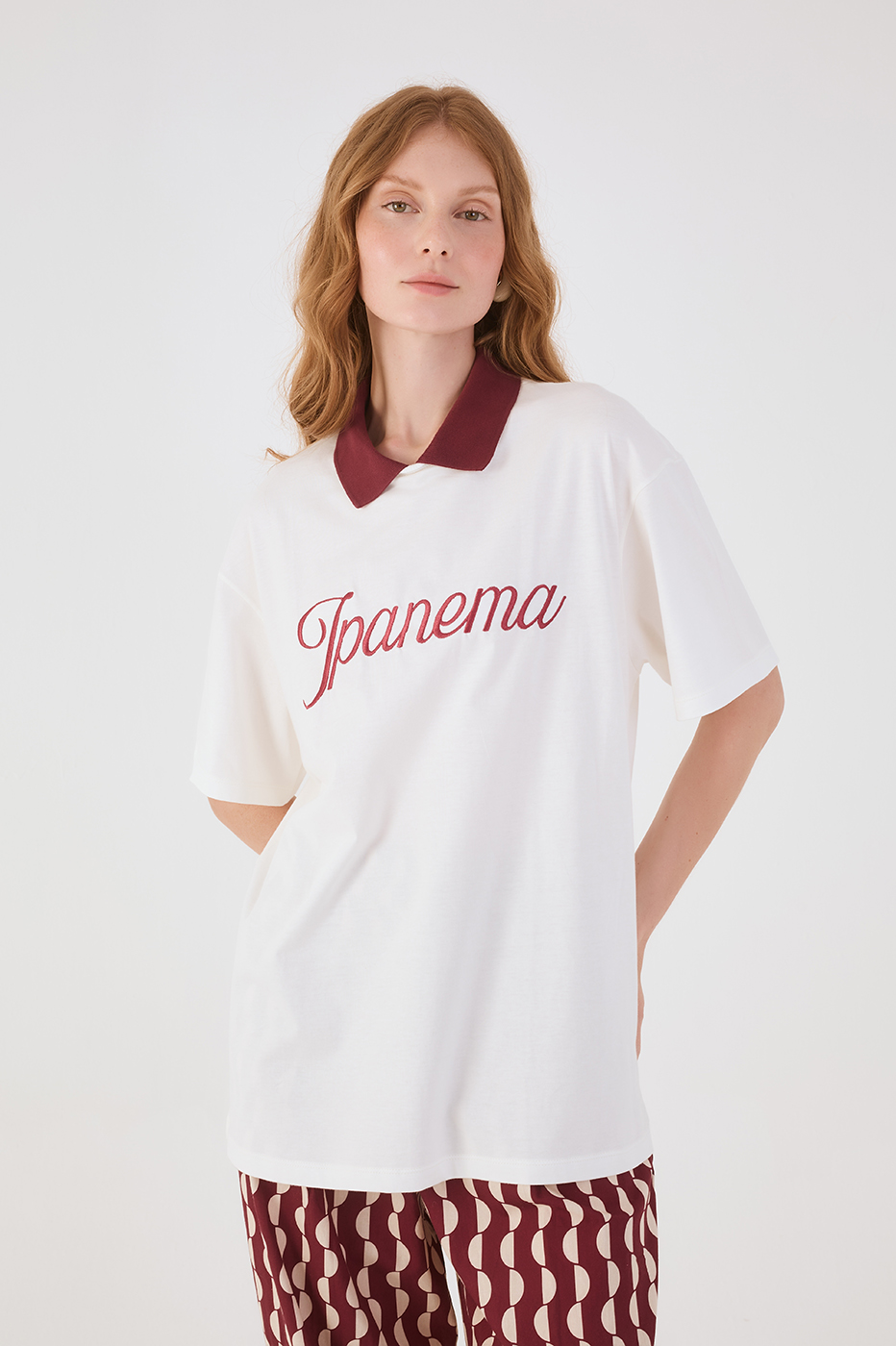 Off-White Ipanema Embroidered Collared T-Shirt