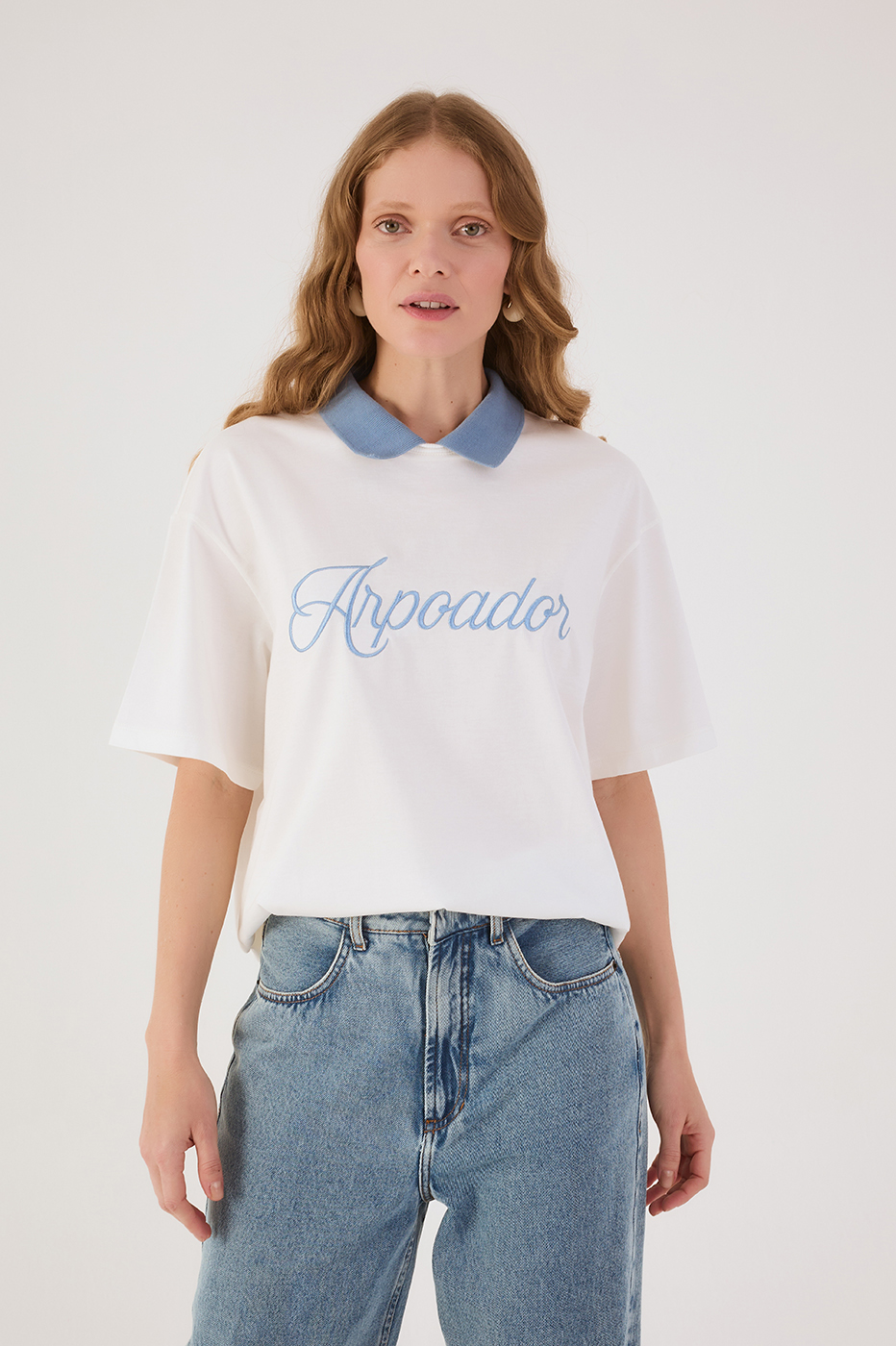 Off-White Arpoador Embroidered Collared T-Shirt