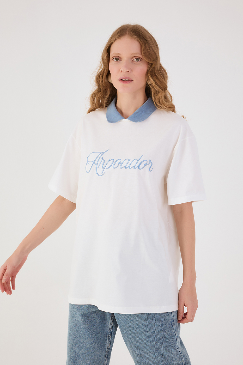 Off-White Arpoador Embroidered Collared T-Shirt