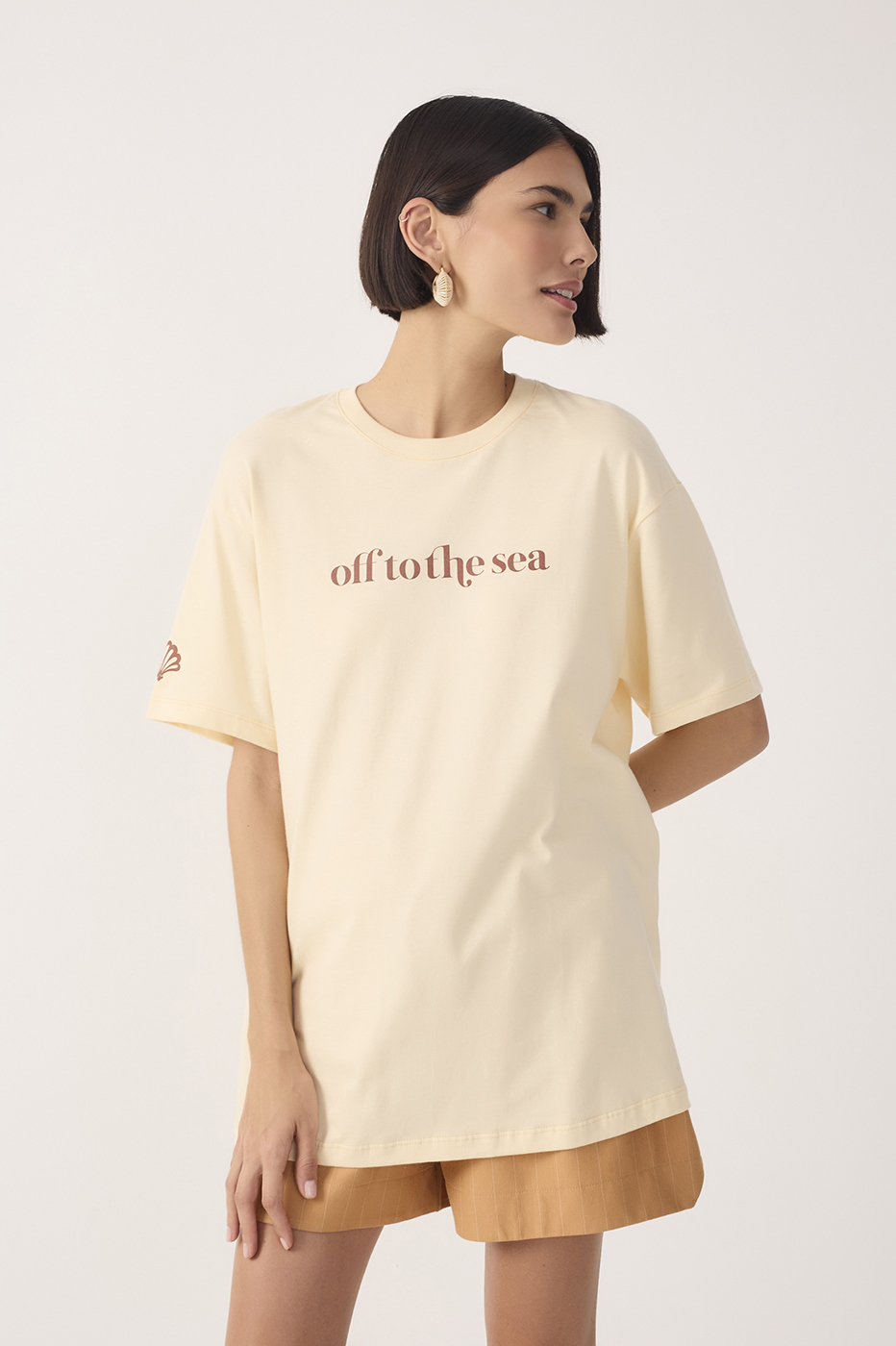 Off To The Sea Silk T-shirt
