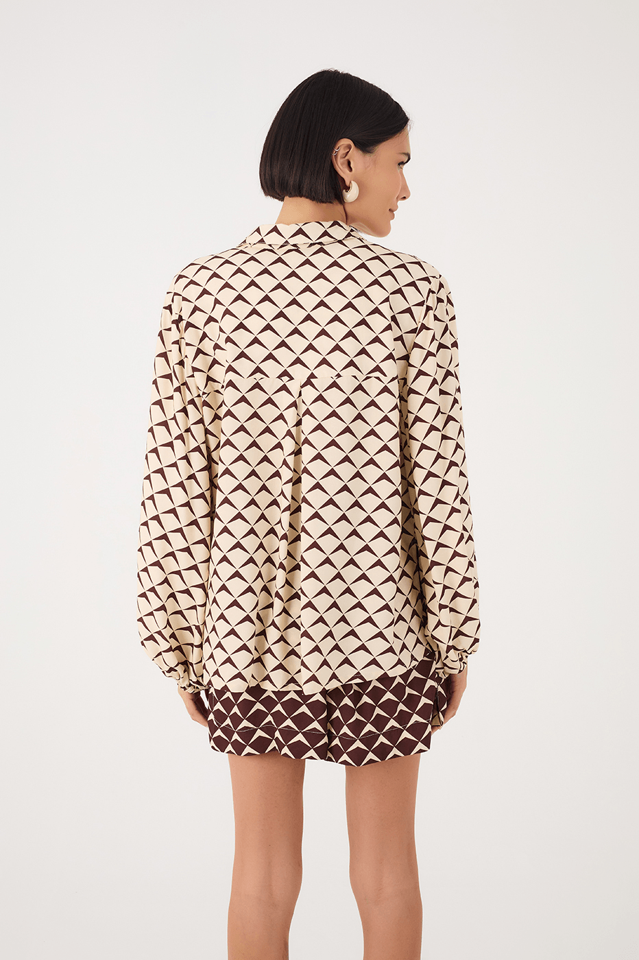 Brown Asa Delta Collared Buttoned Shirt