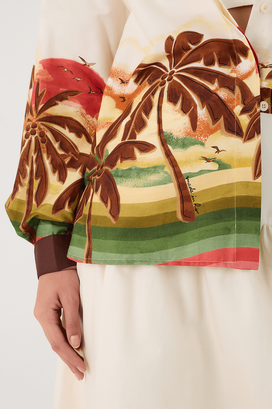 Off-White Horizonte Shirt And Crop Top Set