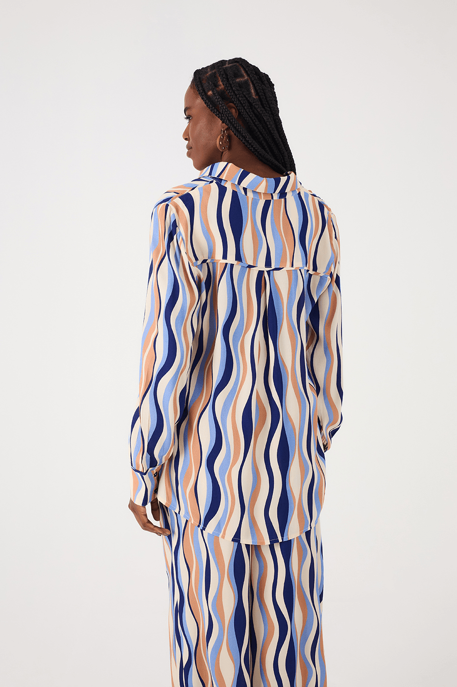 Off-White Carioca Collared Buttoned Crepe Shirt