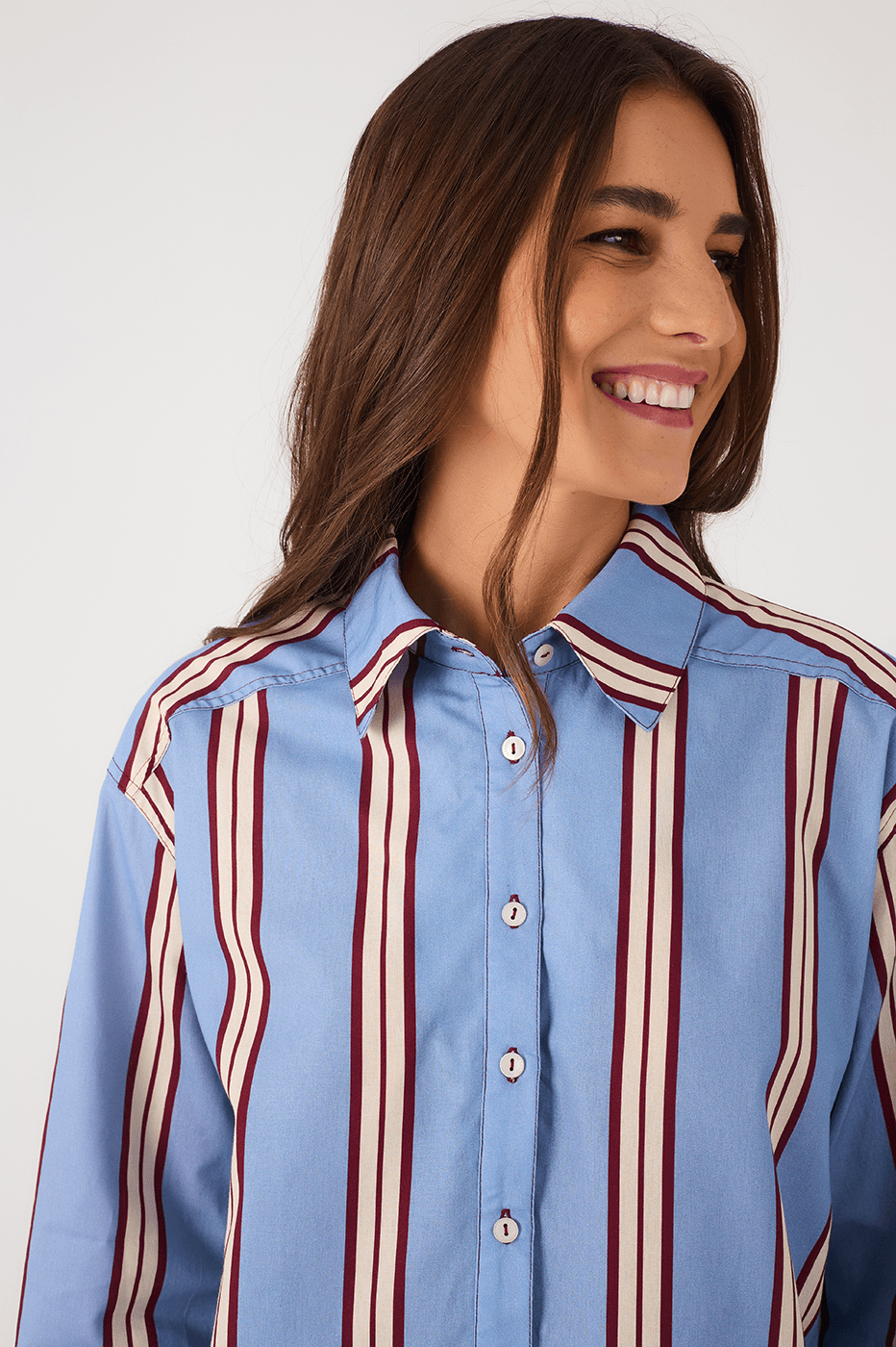 Blue Mirante Collared Buttoned Shirt