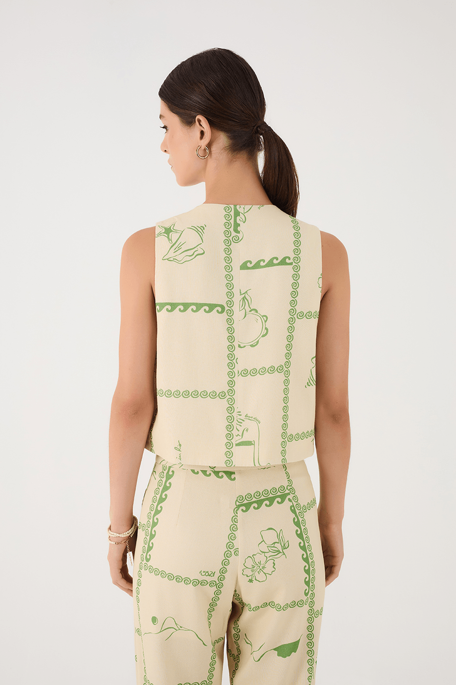 Off-White Rio Front Ties Sleeveless Vest