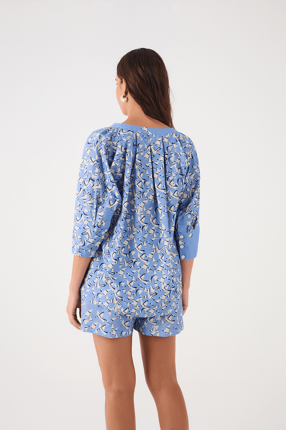 Blue Voo Livre Print Blouse