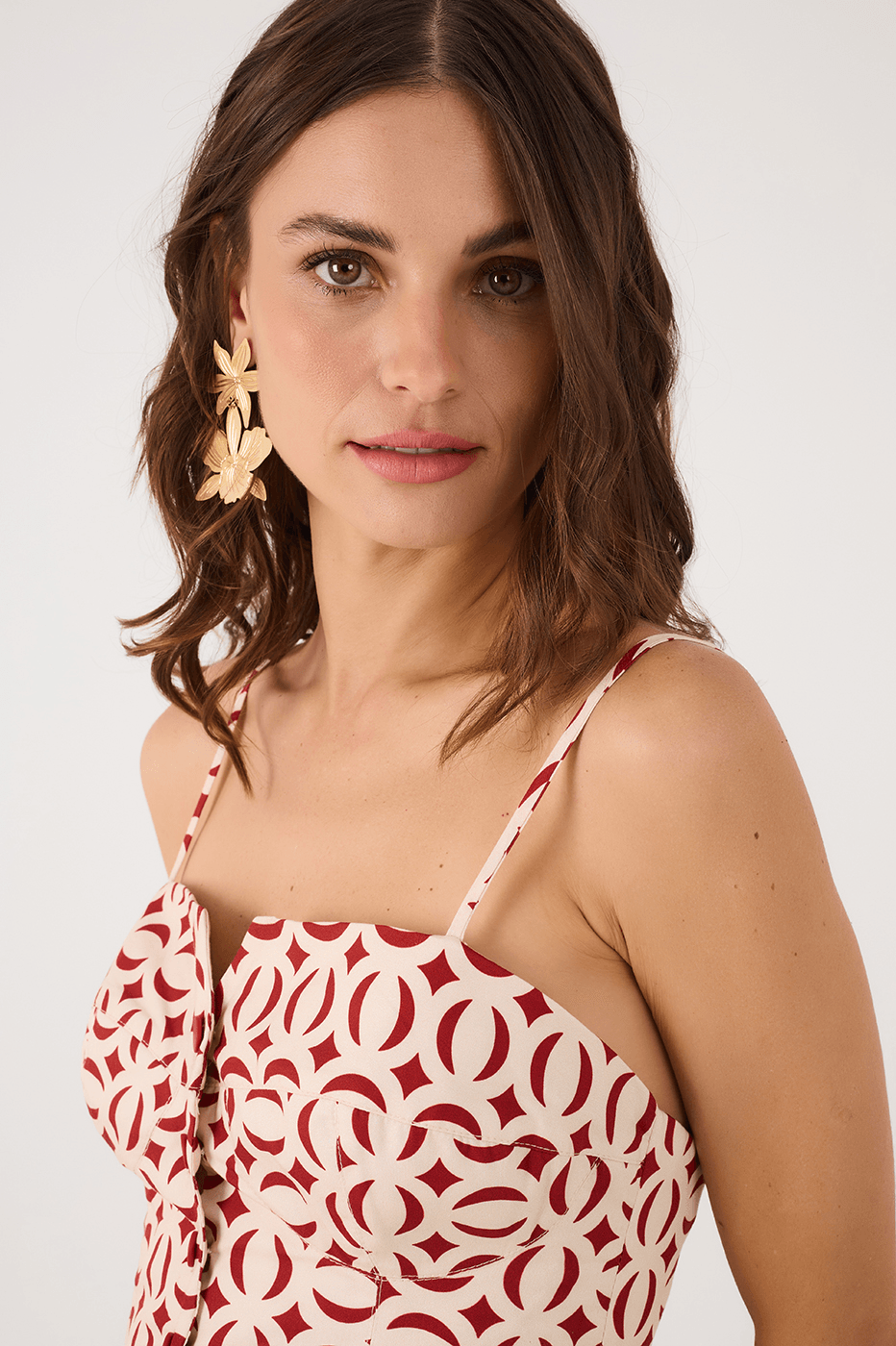 Off-White Cobogo Buttoned Sleeveless Tricoline Crop Top