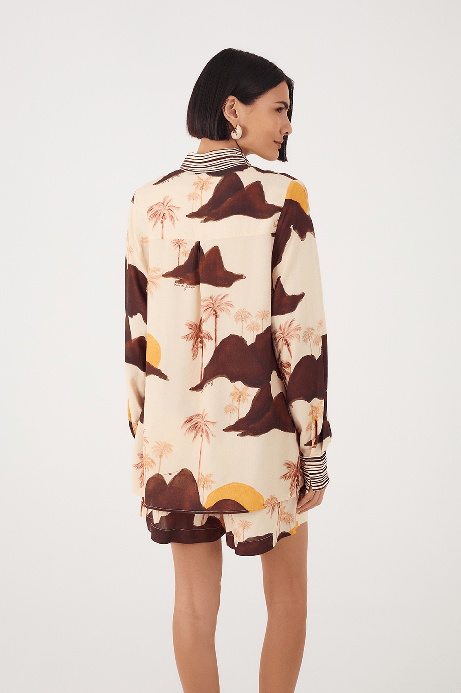 Sand Corcovado Collared Buttoned Cambric Shirt