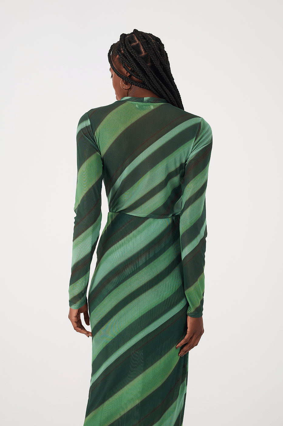 Green Floresta Long Sleeve Tulle Bodysuit