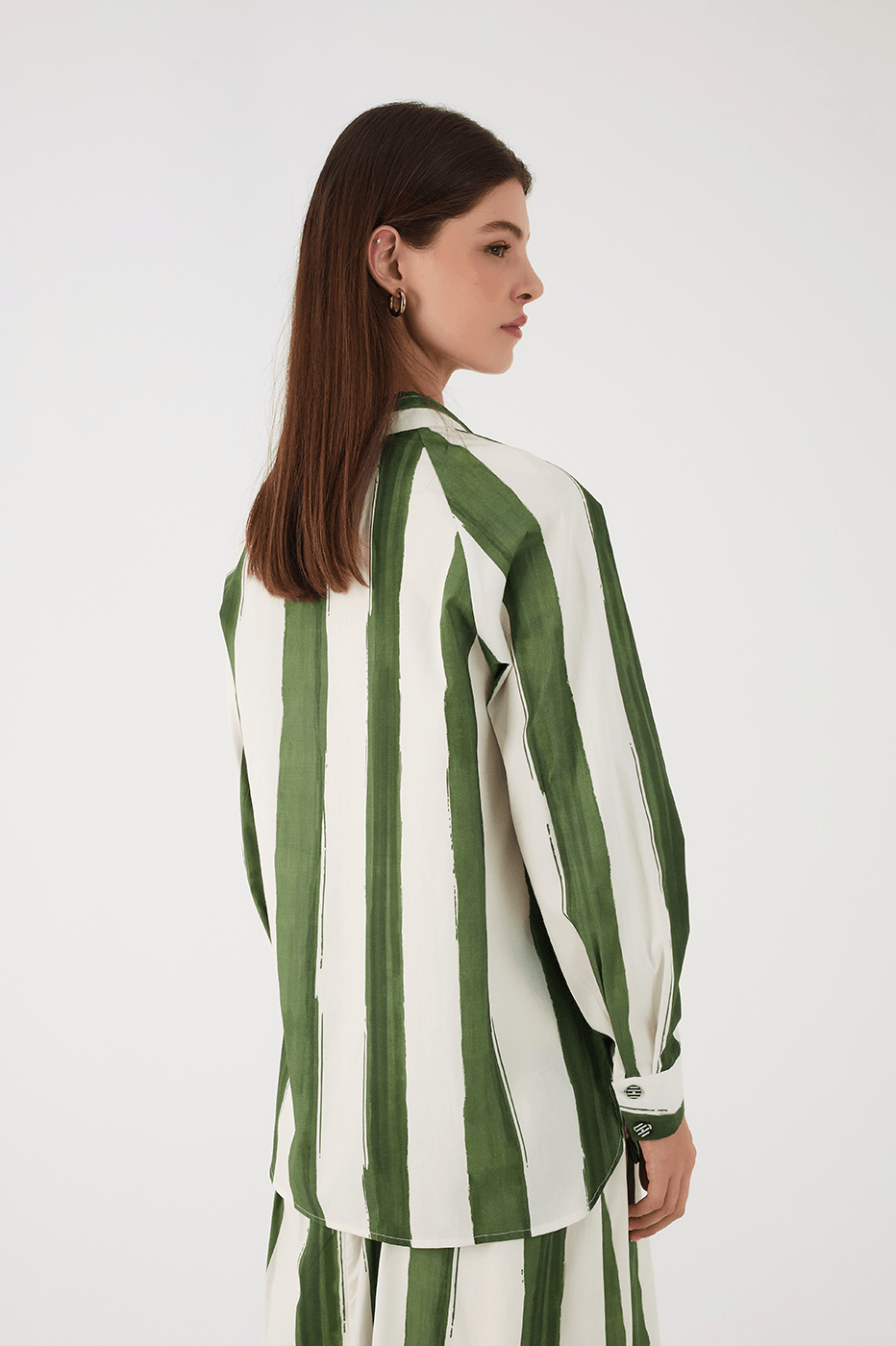 Green Natureza Printed Buttons Collared Shirt
