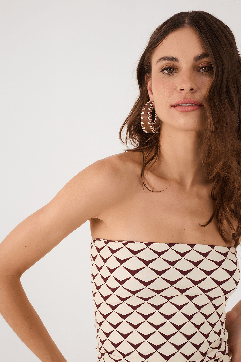 Brown Asa Delta Strapless Reversible Top In Brown Asa Delta Dress To Brown Asa Delta Strapless Reversible Top In Brown Asa Delta Dress To