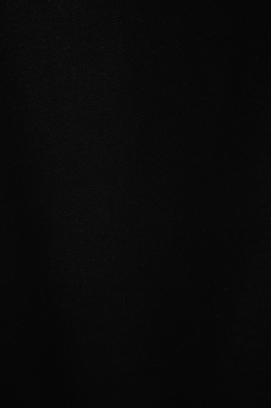 Black Square Neck Side Slits Belted Linen Midi Tunic